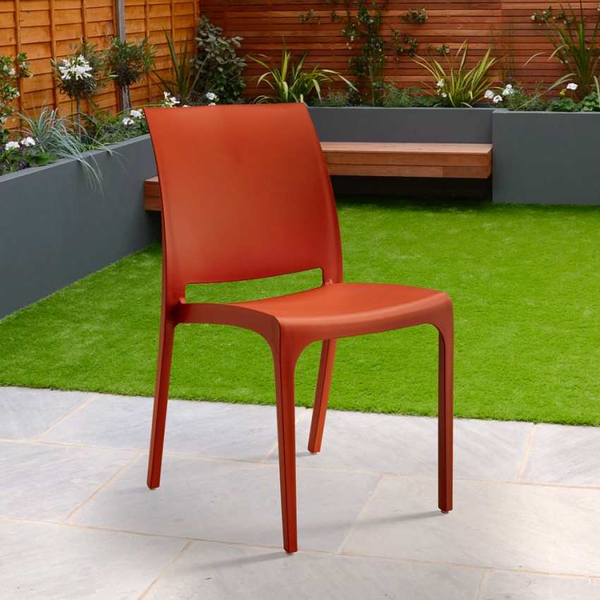 Chaise empilable pour bar restaurant jardin extérieur intérieur Volga remise BICA