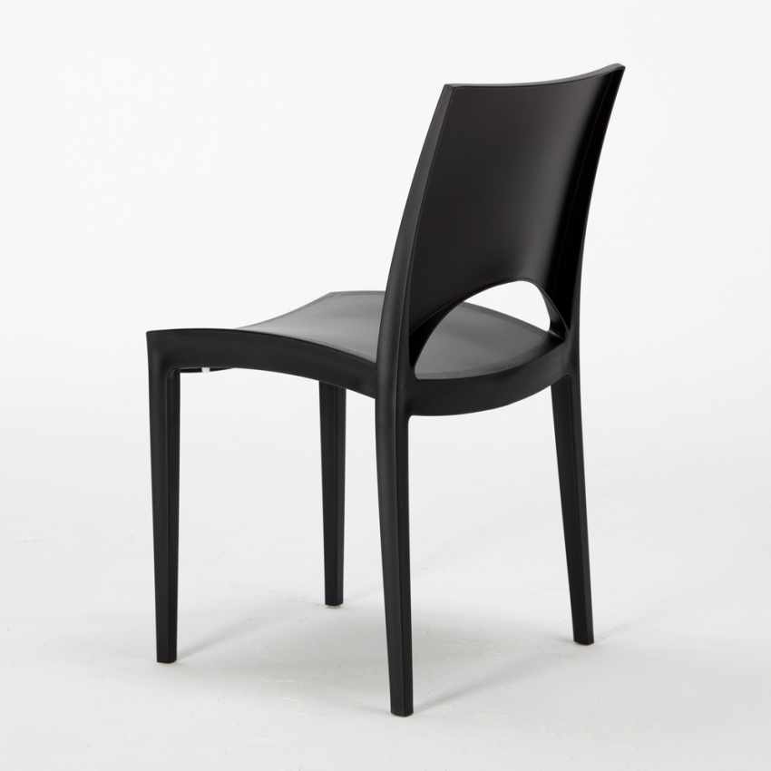 Table Carrée Blanche 90x90cm Avec vendre 4 Chaises Colorées Grand Soleil Set Extérieur