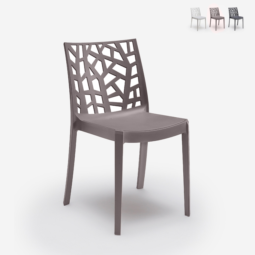 Chaise empilable moderne pour bar extérieur restaurant et tendance jardin Matrix BICA