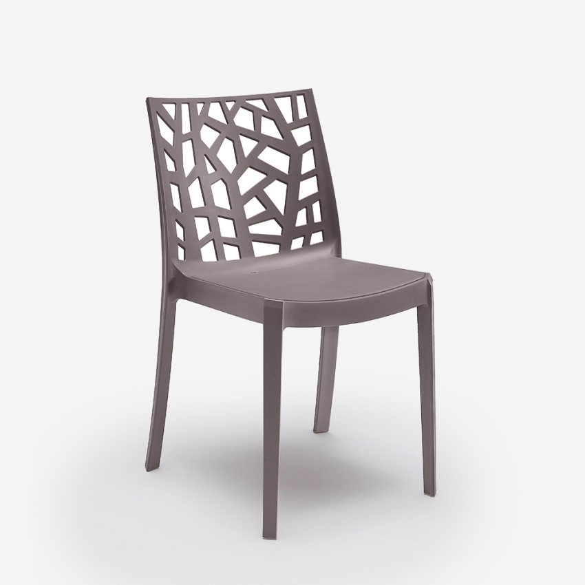 Chaise empilable moderne pour soldes bar extérieur restaurant et jardin Matrix BICA