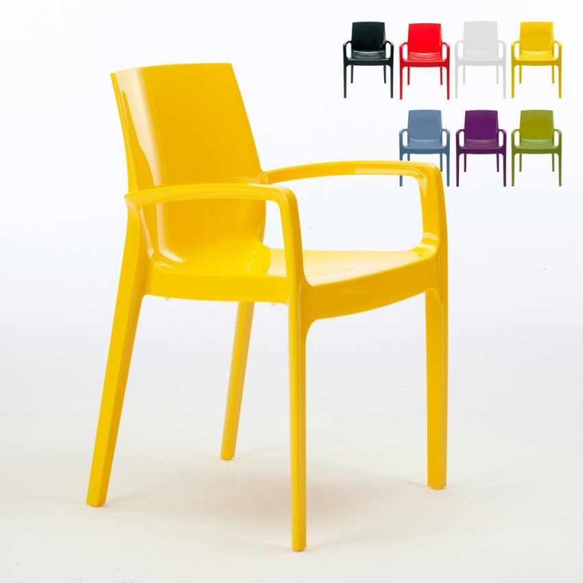 s6617 chaise polypropylne empilable avec accoudoirs cuisine maison cream grand soleil nero - Chaise Empilable s6617 chaise polypropylne empilable avec accoudoirs cuisine maison cream grand soleil nero - Chaise Empilable