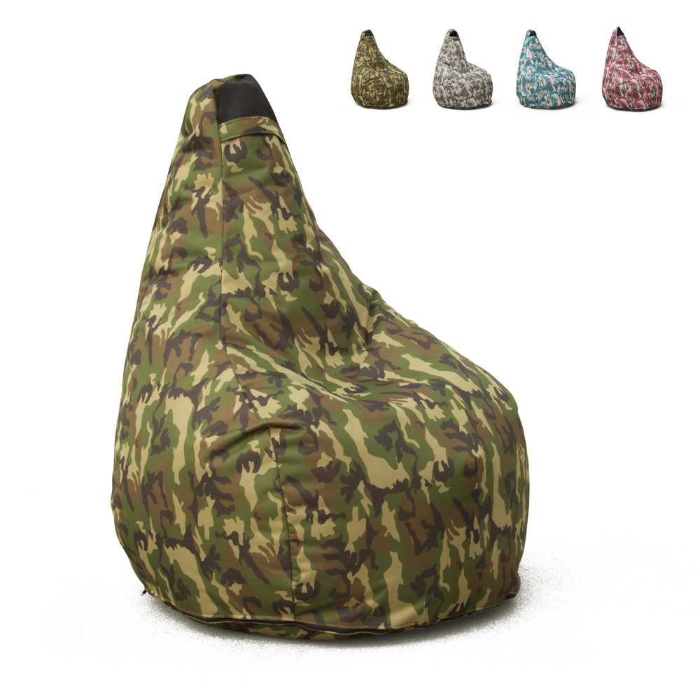 Sac Pouf à Poire pour Intérieur Extérieur Imperméable SUMMER CAMOUFLAGE