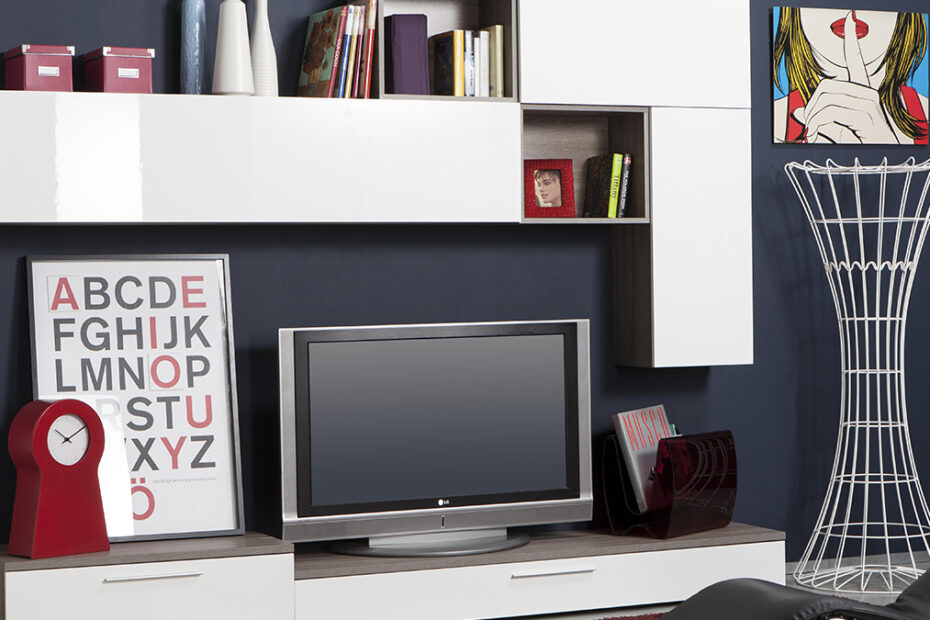 parete attrezzata mobile tv libreria design ProduceShop