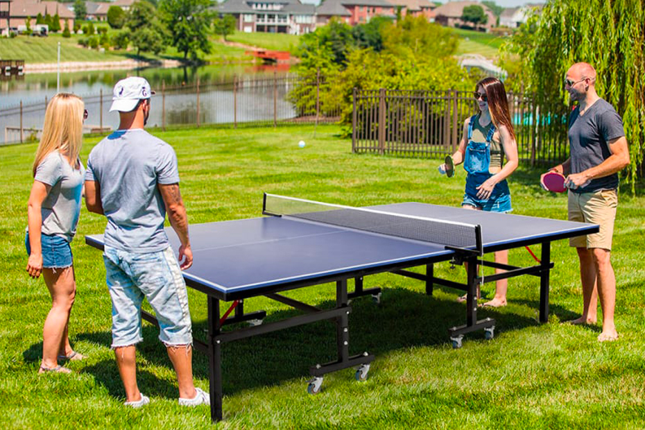 Table de ping-pong pliante 160x80 intérieur et extérieur en filet