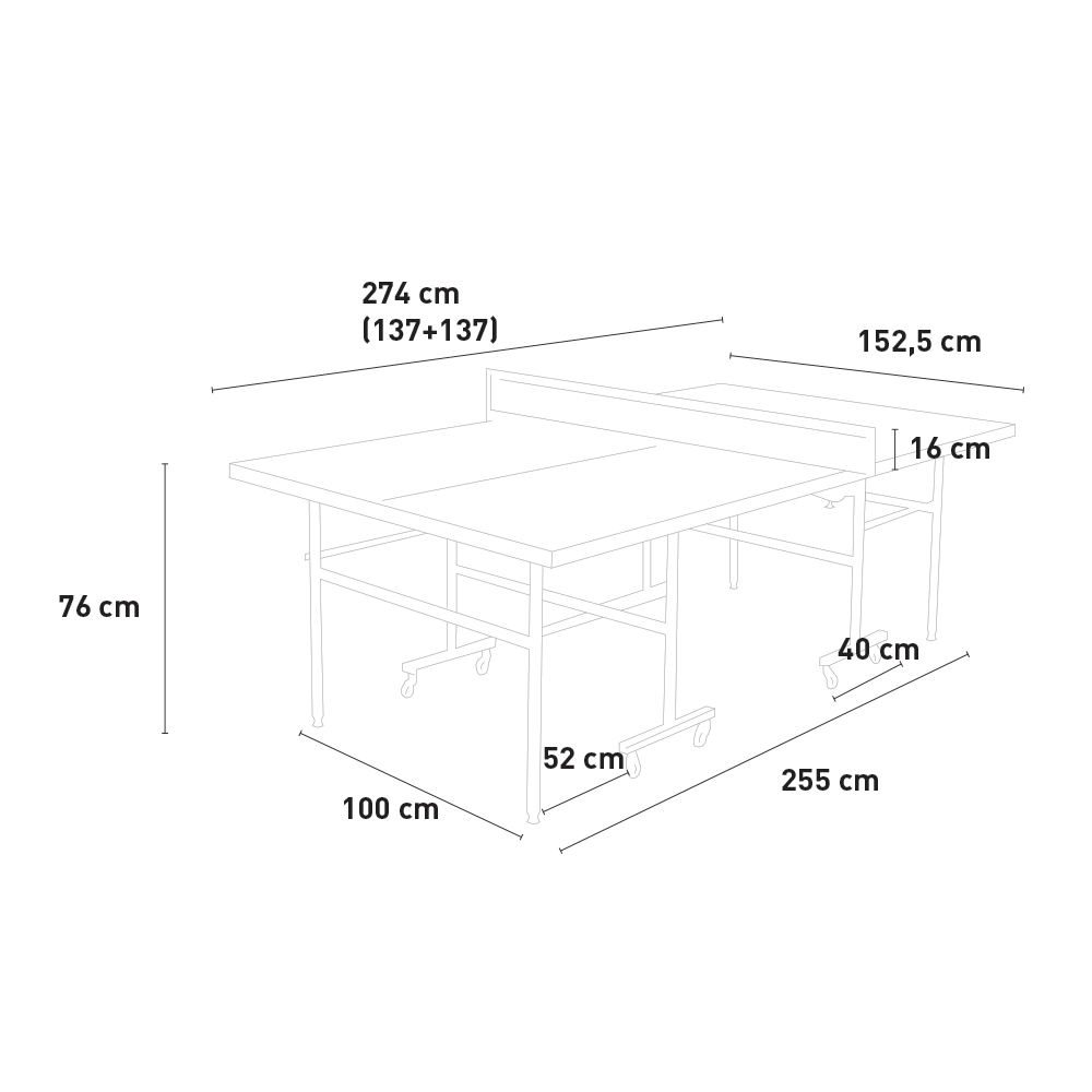 Table de ping-pong design et pliable (Taille Standard) - Autre