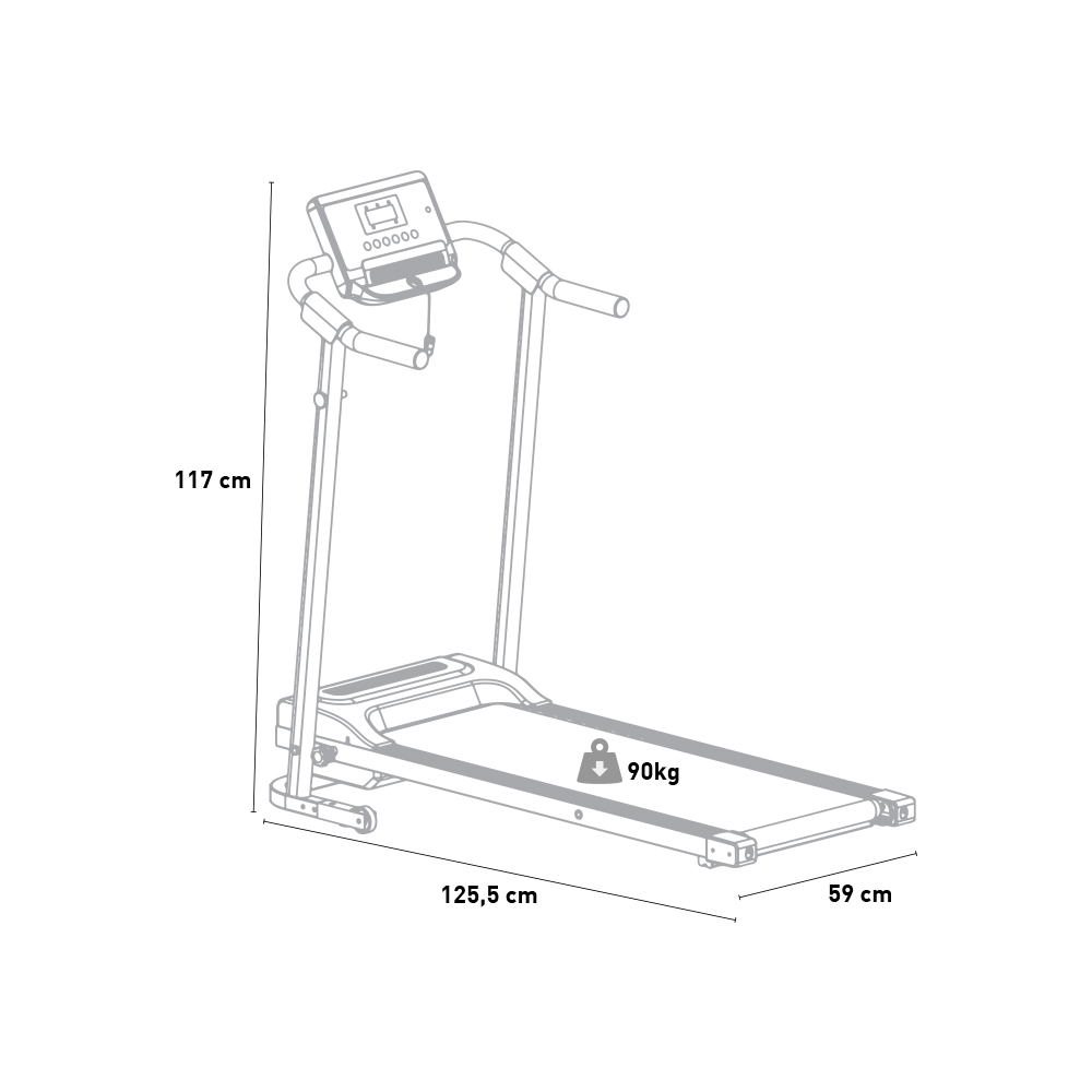 Duncan Tapis roulant électrique pliant inclinable absorbant les chocs