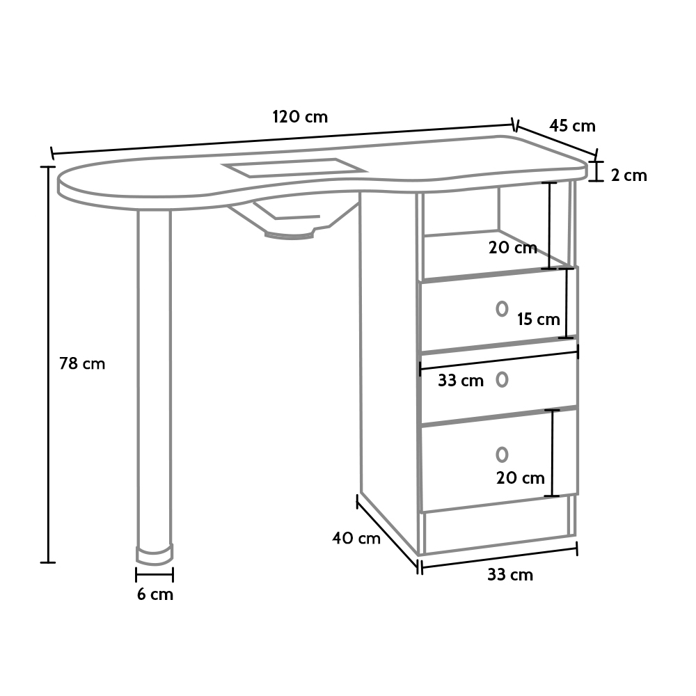 Sharpie: Table de manucure reconstruction d'ongles ventilateur aspirant