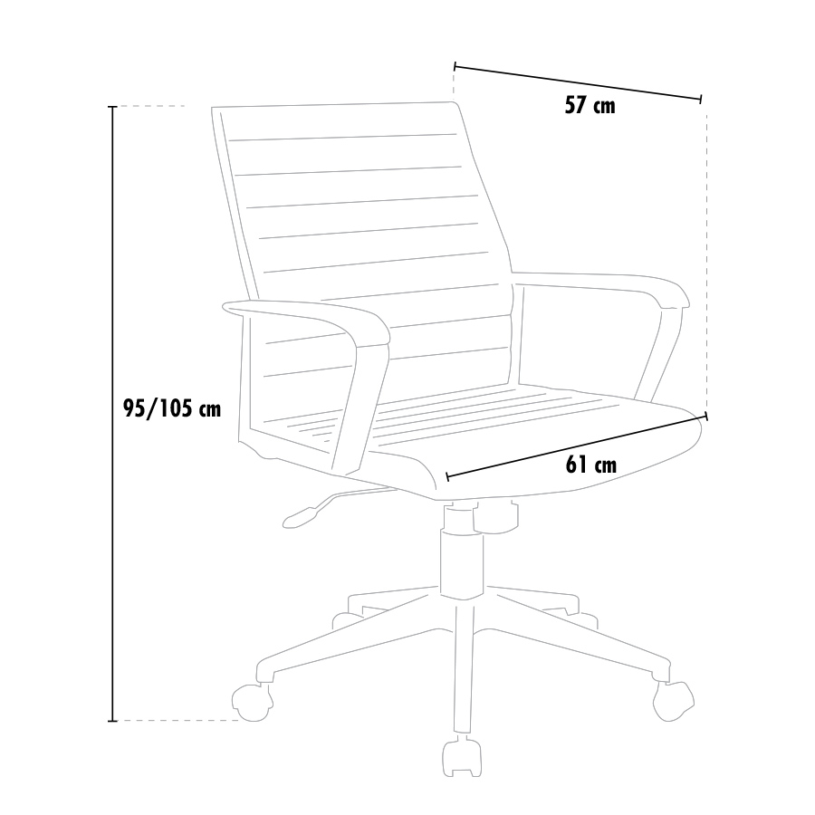 Chaise de bureau ergonomique en similicuir fauteuil LINEAR